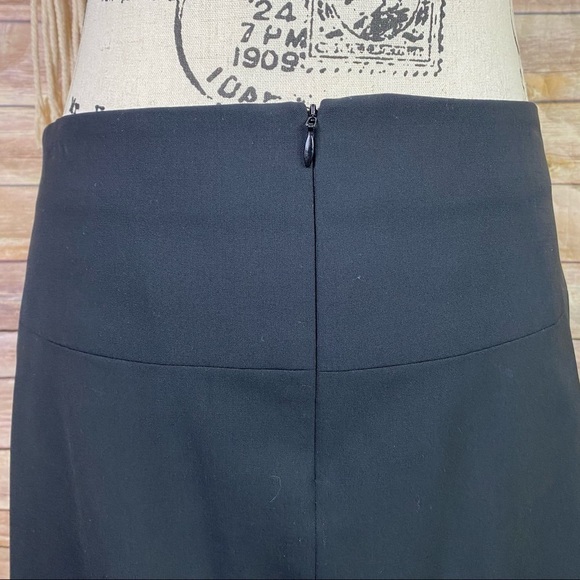 Coach | Classic Flat Front Inverted Pleated Wool Office-Wear Career Midi Skirt - Picture 5 of 8